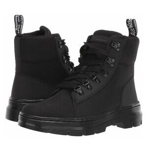 Dr Martens Combs AirWair Black Combat Boots Womens Sz 6 Lace Up Lug Sole Grunge